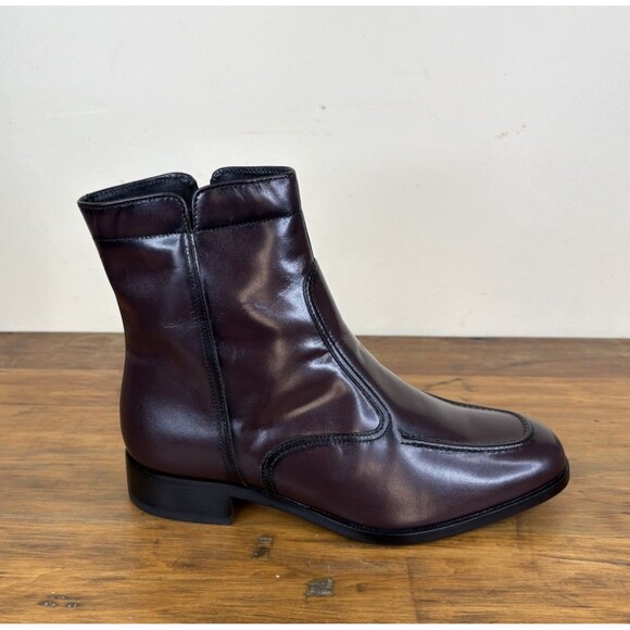 Florsheim Essex Men\'s Boots 9.5 EEE Extra Wide Dark Cherry Leather Zipper 17074 main image 4